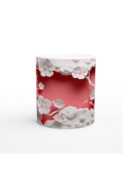 Luluyen Coral Flowers and Waves Underwater Themed Mug Cup