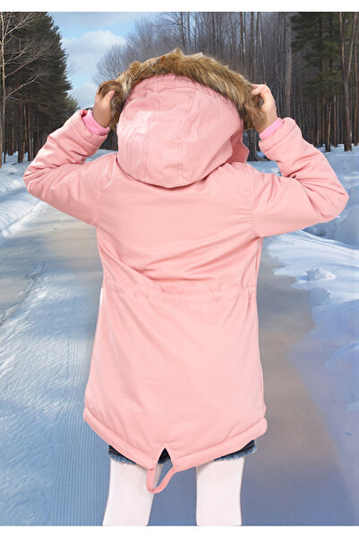 Joui Co معطف مقاوم للماء مع فرو من الداخل وسحاب - معطف شتوي غير قابل للتشوه - قابل للغسل في الغسالة