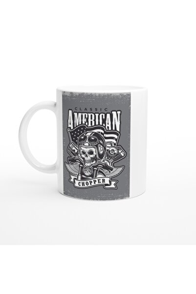 Luluyen كوب أمريكي مع روح الجمجمة المروحية