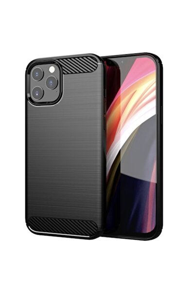 Bibilel TPU carbon back protective case for iPhone 12 Pro Max, bumper, Black, BBL2078