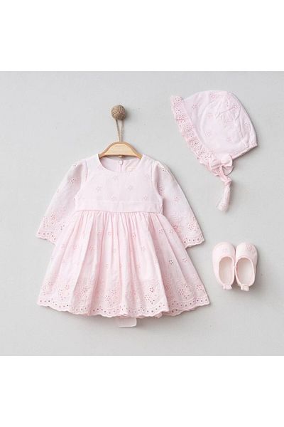 Little Ya Ya Love Ortanca Cotton Fisto Detailed Mevlid and Special Occasion Dress Set