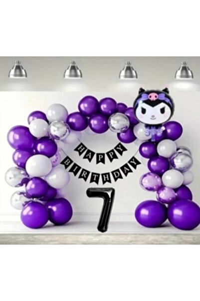 SİNDA Kuromi Doğum Günü Partisi Konsepti - Kraft Banner - Yaş Günü