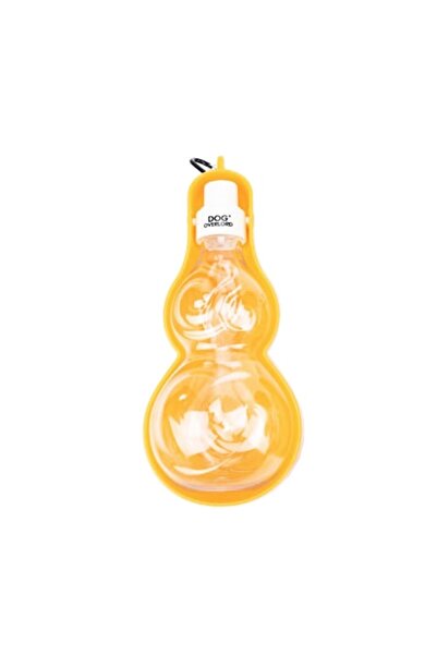 Bibilel Sticlă de apă portabilă pentru câini, recipient portabil, 500 ml, galben