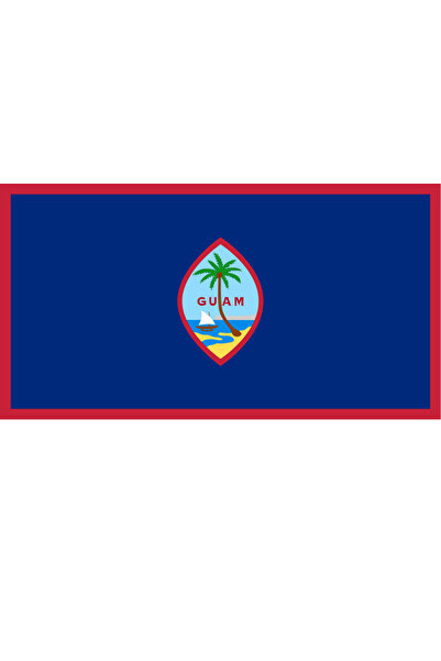 Ti Play Pictură de perete cu steagul țării GUAM 45x24CM Pictură din PVC fără ...