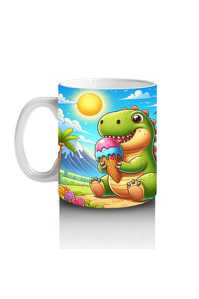 Luluyen Cute Dinosaur Patterned Mug Cup That Makes Children Love Milk and Eat Ice Cream