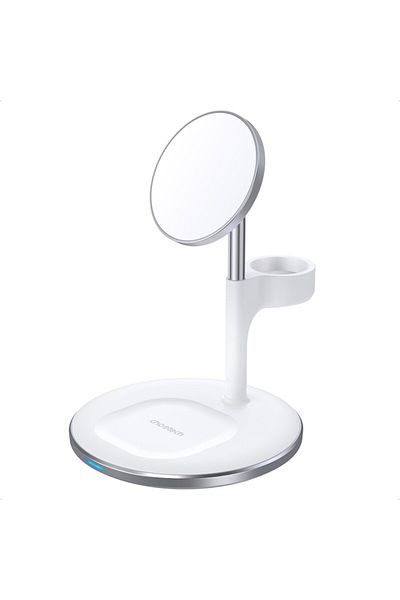 CLOUD Wireless Charger 3-in-1 with MagSafe, iPhone, AirPods, and Apple Watch, Type-C Cable Included, White