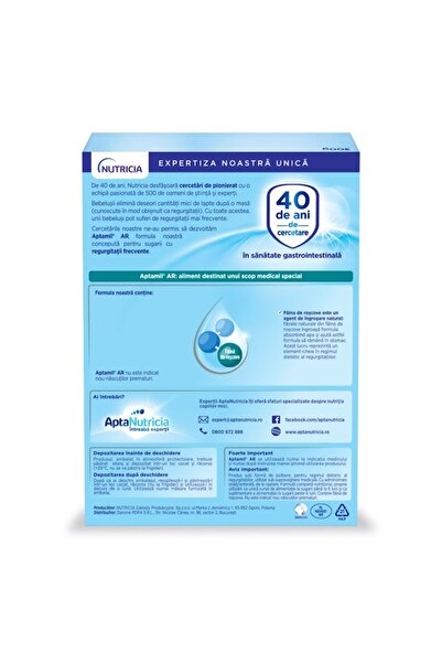 Aptamil AR Powdered Milk, 300g, from Birth, Nutricia