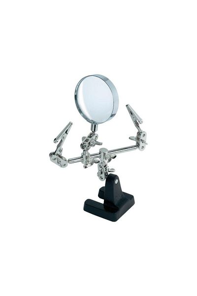 OEM Lupa cu suport si clestisori metalici - Rotativa 360 de grade, in nuante de Negru si Arginti