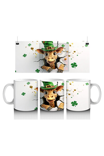 Luluyen Giraffe with Lucky Hat – Printed Coffee Mug