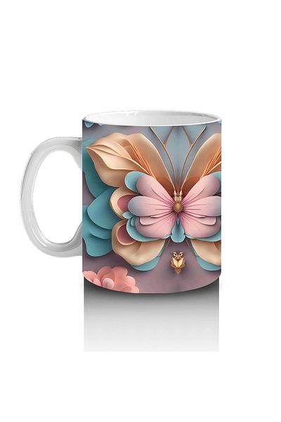 Luluyen Surreal Colorful Butterfly Pattern - Printed Coffee Mug