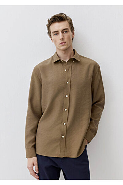 Mavi Cămașă cu mânecă lungă maro M0211650-70378 pentru bărbați