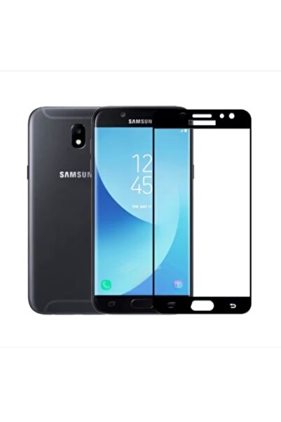 OEM Protector de ecran din sticlă pentru Samsung Galaxy J7 2017, duritate 9H, negru-transparent