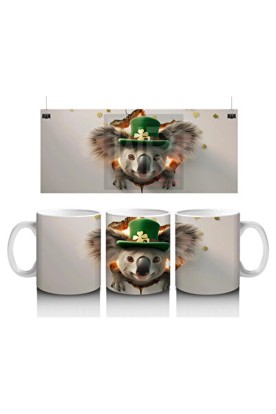 Luluyen كوالا لطيف مع قبعة – كوب قهوة مطبوع