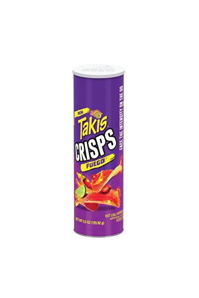 Takis Crisps Fuego Hot Chilli Pepper & Lime Artificially Flavored Potato Crips Chips, 155.92G