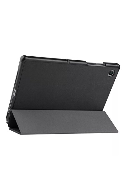 Macomi Book cover case compatible with Samsung Galaxy Tab A8 10.5 inch, SM-X200 / SM-X205, leather, Bla