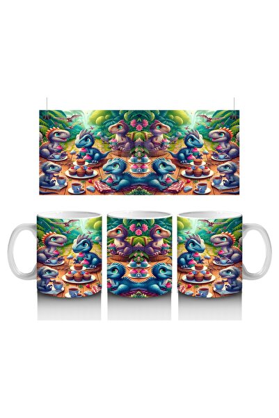 Luluyen Cute Dinosaurs Patterned Mug Cup That Makes Children Love Milk and En...