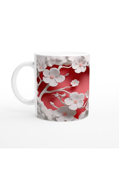 Luluyen Coral Flowers and Waves Underwater Themed Mug Cup