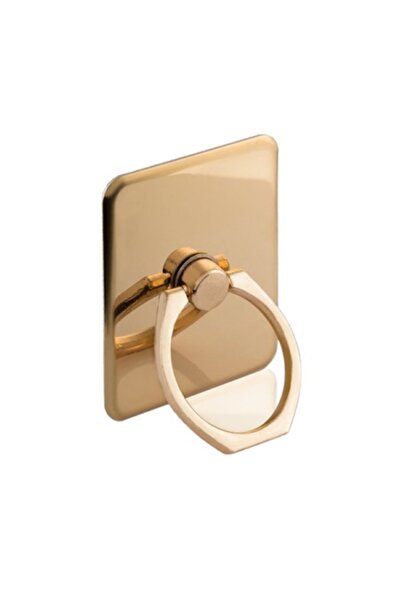 SOHO Metal Adhesive Phone/Tablet Holder with Ring, 360° Rotation, Gold