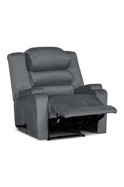 Lazy Vibes Reflex Comfort - Practical Velvet Recliner Chair with Storage Box | Fixed