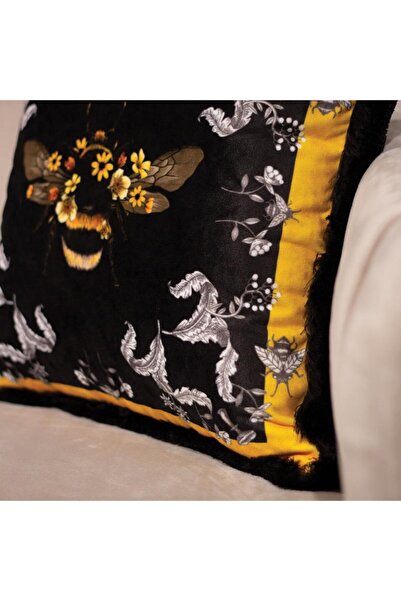 Adawall Bee Patterned Pillow/Cushion (Filling Bead Fiber, Nation. Washing and Fading Certificate)