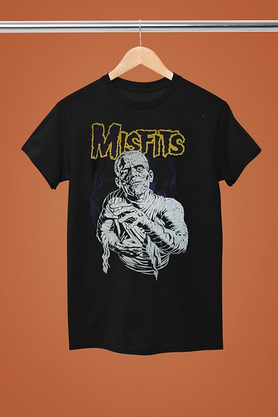 MAGORS The Misfits Punk Band Printed Crewneck Short Sleeve Cotton Short Sleeve Regular Rocker Tshirt