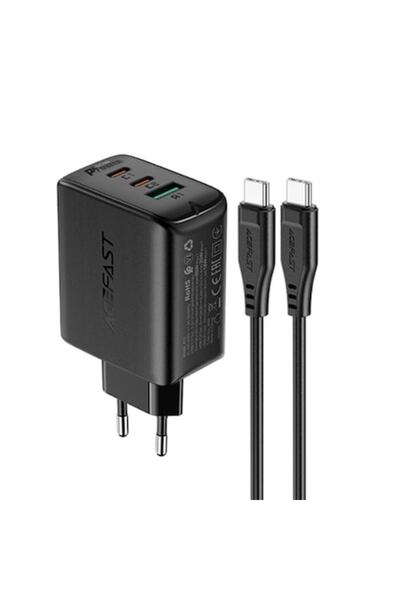 OEM Încărcător Acefast, 1 x USB 65 W, 2 x USB tip C, tehnologii de încărcare rapidă PD, QC 3.0, AFC, FCP, tip-
