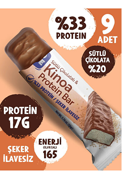 Trio Move %33 Protein Bar Kinoa ve Sütlü 50gr - 9'lu Kutu