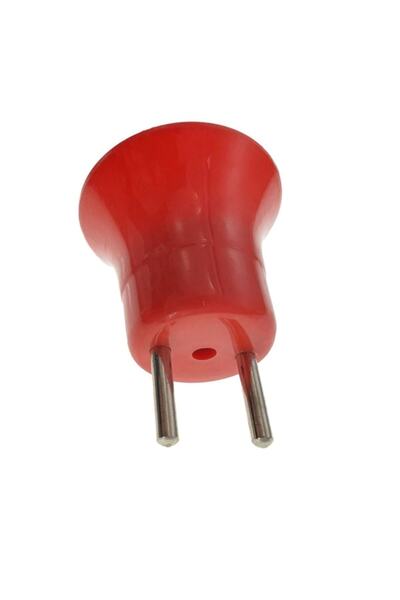 Bibilel Soclu cu ștecher pentru bec, soclu E27, plastic, pentru conectare la priză, roșu, TCL-BBL6854