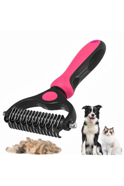 OEM Pet Brush for Dogs, Cats, and Animals, 2-in-1 Detangling Comb and Trimmer, Anti-Shedding Brush for M
