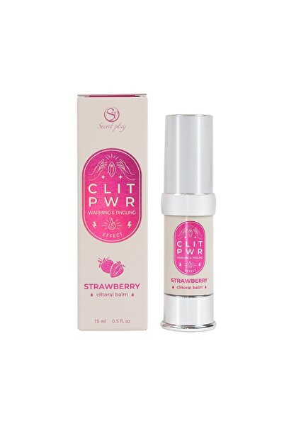 SECRET PLAY Balsam Clitoridian Clit PWR Strawberry, cu Efect Incalzitor & Vib...