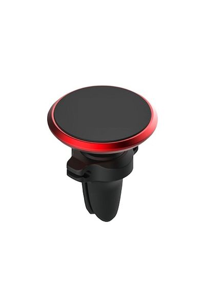 Bibilel Universal Magnetic Car Mount Holder for Mobile Phones, Vent Clip, Black-Red, TLF-BBL5221