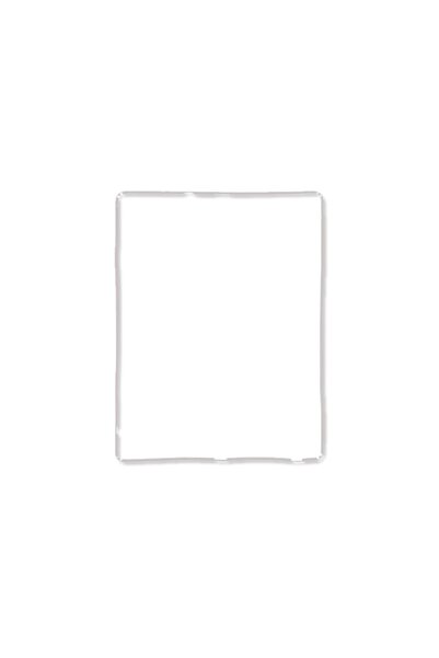 Bibilel Ramă adezivă pentru ecran compatibilă cu Apple iPad 2, iPad 3, iPad 4, 9,7 inci, albă