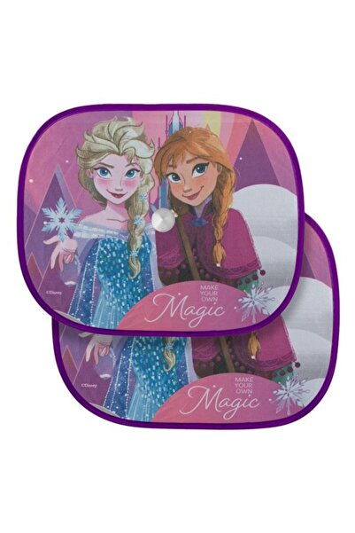 Bibilel Set 2 auto sunshades with Frozen print, suction cup fastening, 44x36 cm, Multicolor