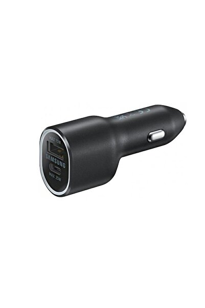 OEM Încărcător auto Samsung pentru dispozitive mobile, încărcare rapidă 25 W, port dublu (USB și USB-C), negru