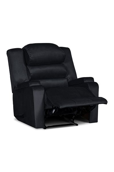 Lazy Vibes Reflex Comfort - Practical Velvet Recliner Chair with Storage Box | Fixed