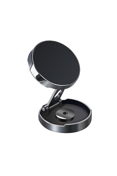 GERICOM Suport telefon, adeziv, ABS și magnet, pliabil, diametru 4,4 cm, universal, negru