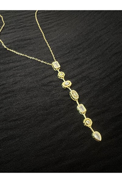 staınless steel قلادة UM AY GOLD ذات الياقة المنخفضة