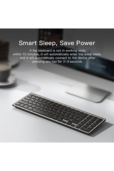 GERICOM Tastatură inteligentă wireless GERICOM, 96 de taste, Bluetooth 2.4, compatibilitate universală, pentru laptop sau tabletă