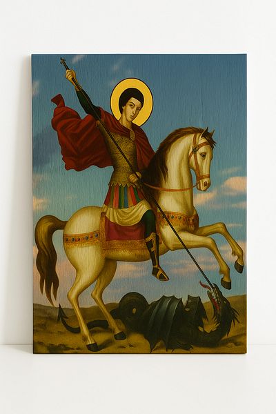 OEM The UV printed icon on wood can be made with any Saint, or the desired picture.
