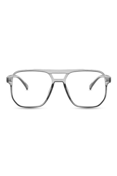 GERICOM Transparent Lens Glasses with Computer Protection, Non-Diopter, Aviator Style