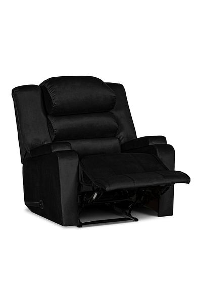 Lazy Vibes Reflex Comfort - Practical Velvet Recliner Chair with Storage Box | Rocking