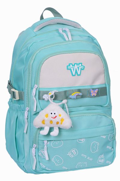 Çantaland Luxury Imported Fabric Girls School Bag – Plush Toy and Buckle Gift, Primary School & Middle School Backpack