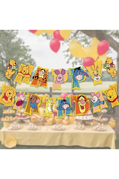 abjad Winnie the Pooh temalı parti bayrakları, Eeyore ve daha fazlası ile can...