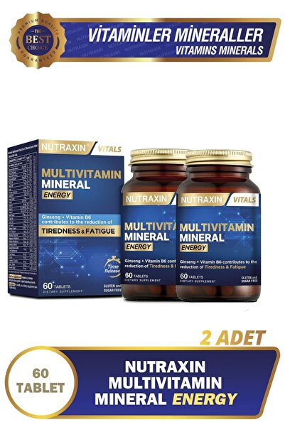 Nutraxin Multivitamin Mineral Energy Complex 60 Tablets 2 Pieces