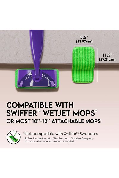 OEM Microfiber mop refills, reusable, washable, for parquet, cement, wood, set of 2 pieces