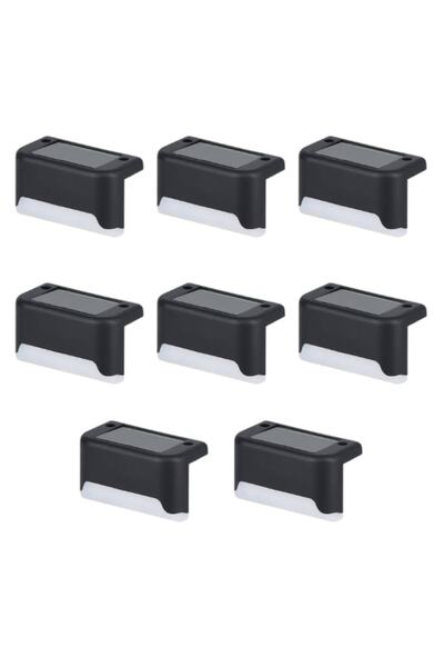 OEM Set 8 lămpi solare LED de exterior, lumină caldă, pornire/oprire automată, pentru scări, terasă, gard, rezistente la apă IP65