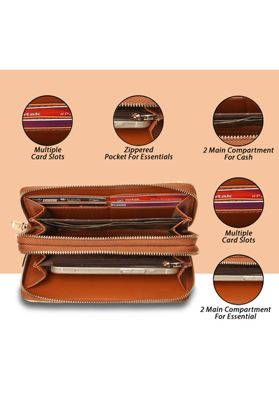 Lavie Mono Savy Women's Dual Zip Wallet