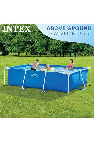 Intex Rectangular Frame Pool - 260x160x65cm Blue Above Ground Swimming Pool
