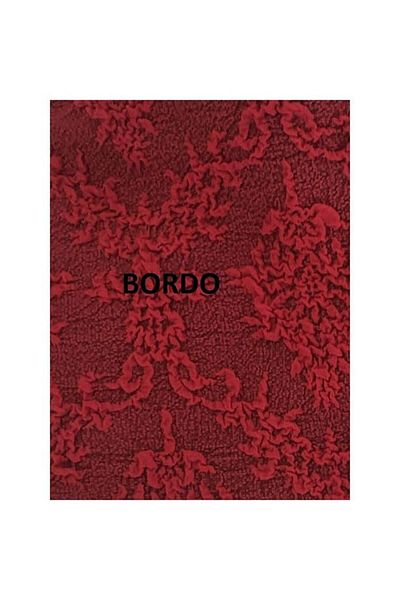 BOSTAN Jacquard Shawl Pattern Sofa Cover Set 3+3+1+1 (Burgundy)