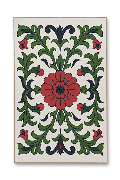 Rugs Modern Halı MOSSO Πολύχρωμο Ροζ Λεπτομερές Υφαντό Χαλί με Σχέδιο Φυτικών...